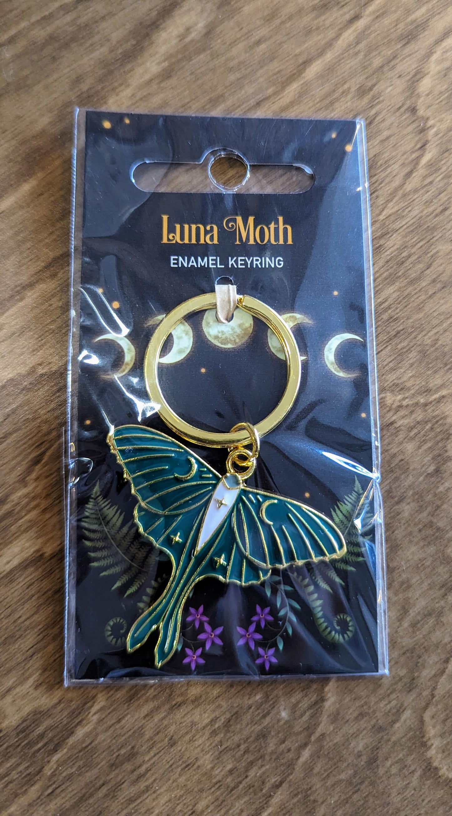 Luna Moth Keyring