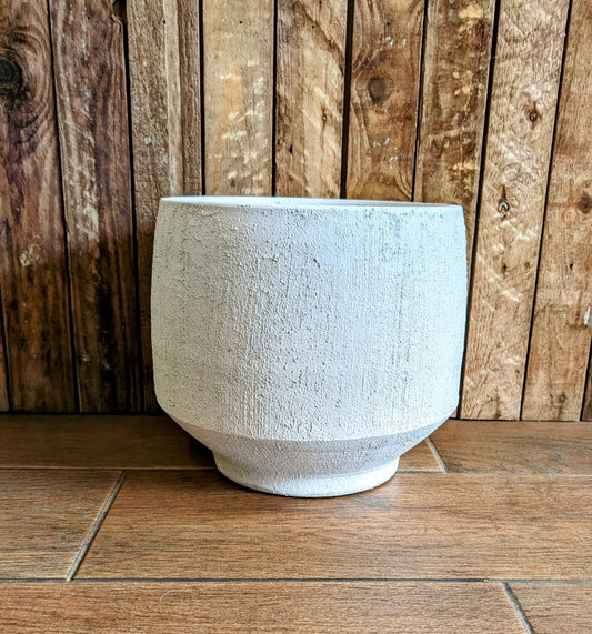 White Rustic Pot 30cm