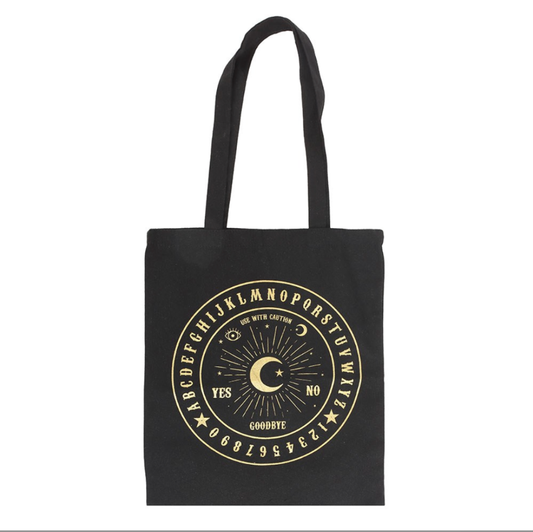 Black and Gold Talking Board Cotton Tote Bag