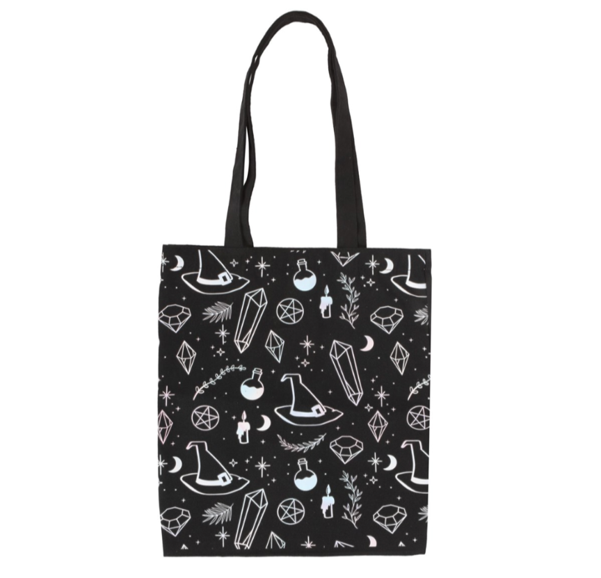 Crystal Witch Cotton Tote Bag