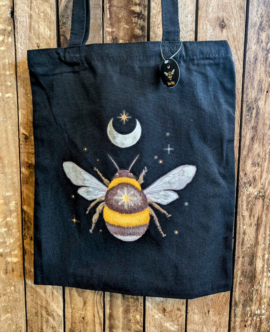 Forest Bee Cotton Tote Bag