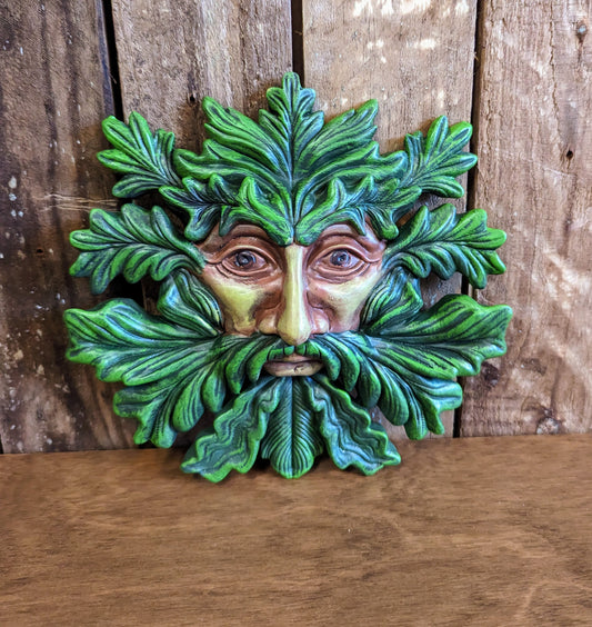 Green Man Resin Plaque