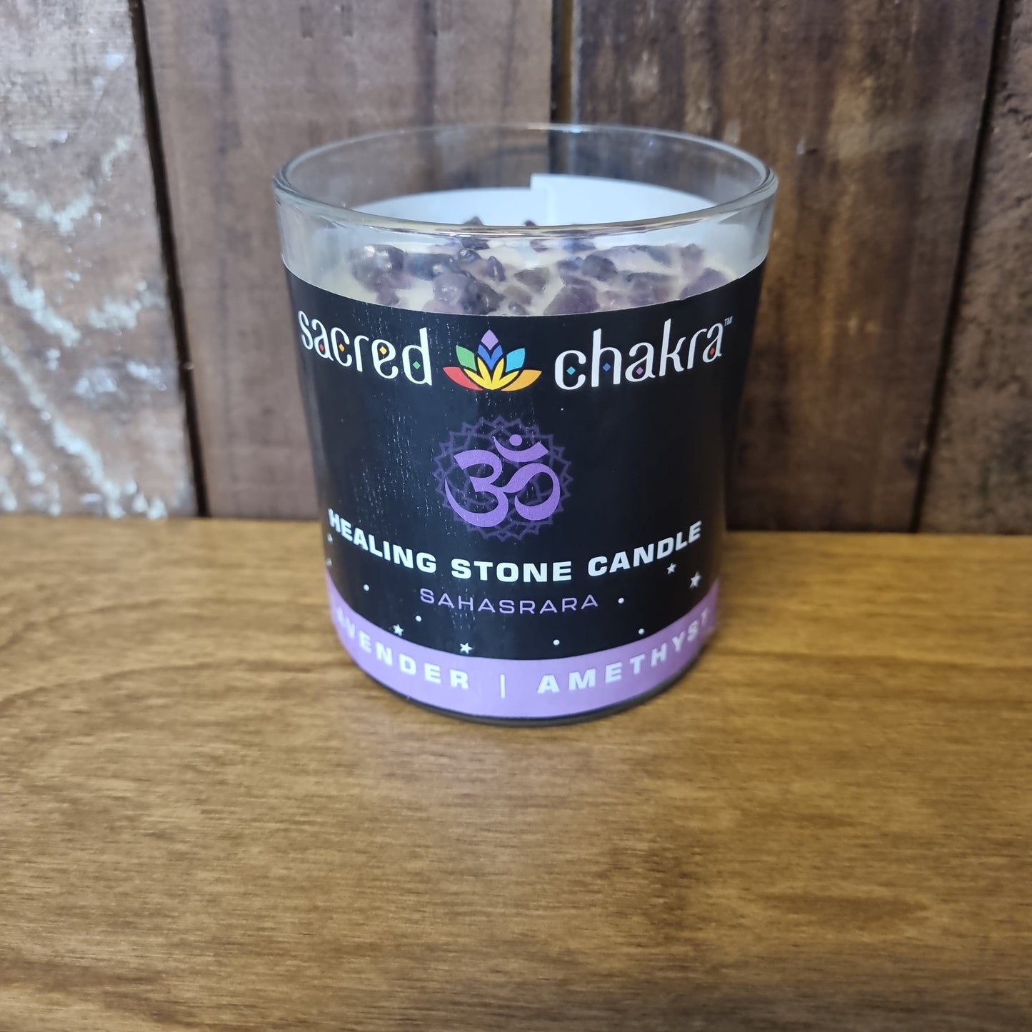 Chakra Healing Stone Candle 9cm