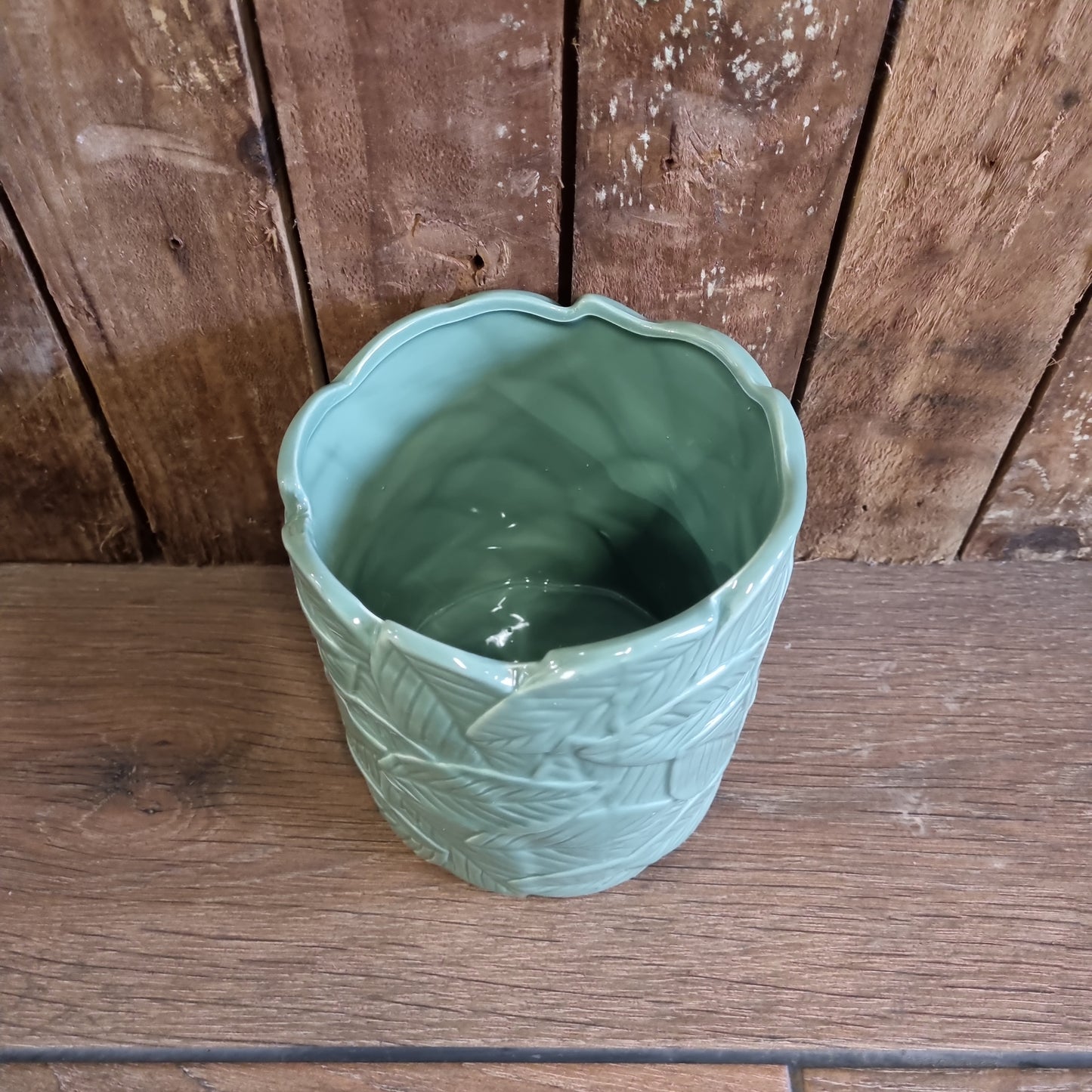 Ceramic Leaf 13cm Pot