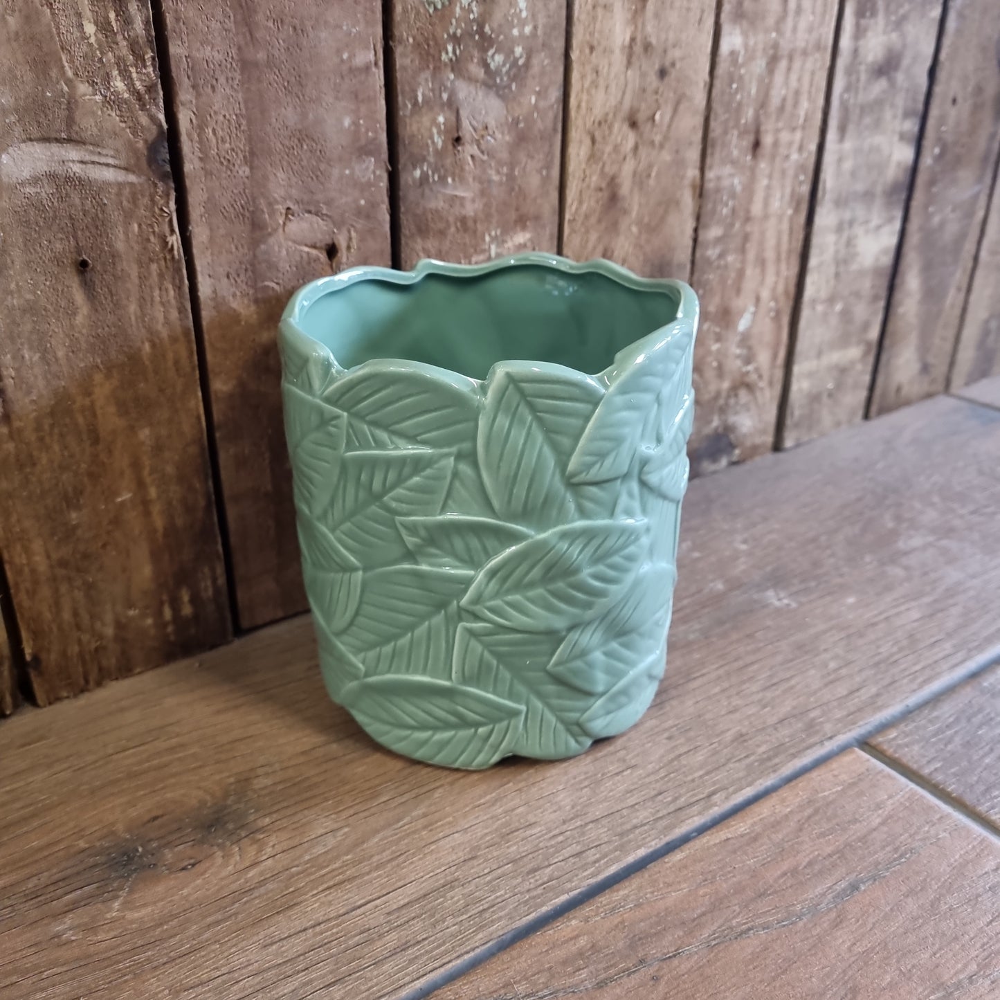 Ceramic Leaf 13cm Pot