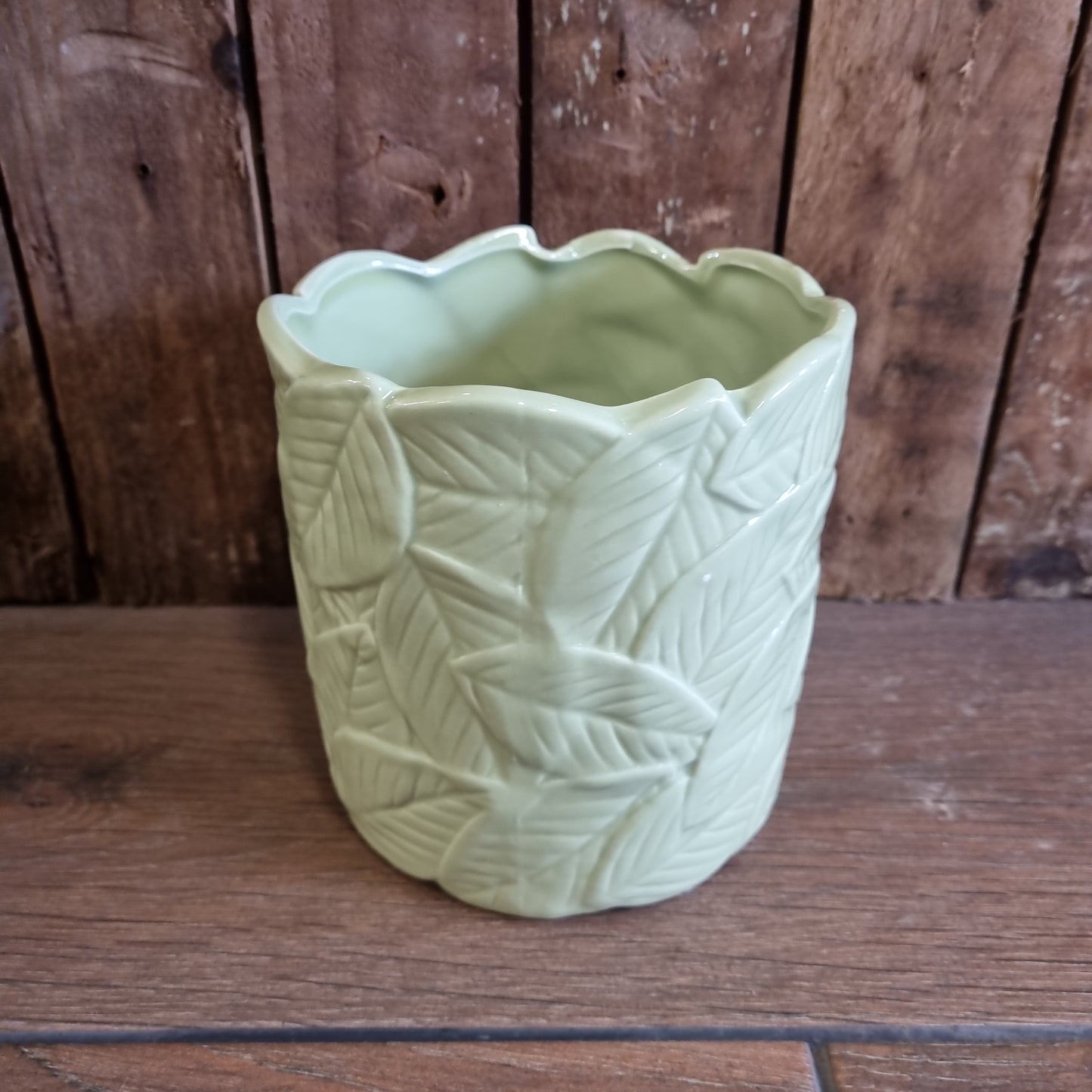 Ceramic Leaf 13cm Pot