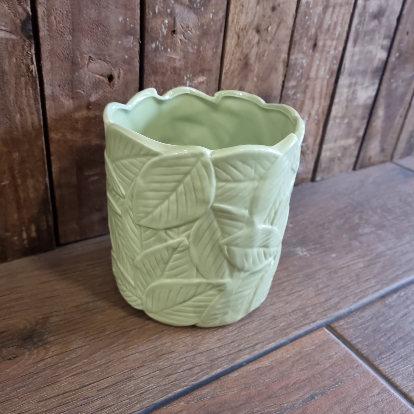 Ceramic Leaf 13cm Pot