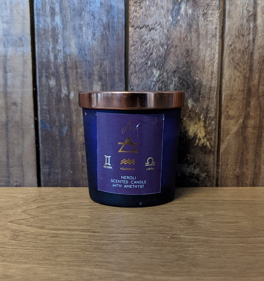 Air Element Neroli Candle with Amethyst Chips